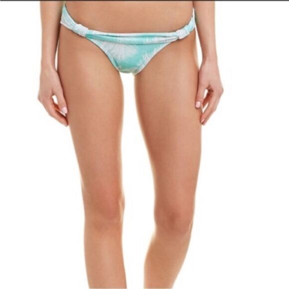 Vix NWT Bia Feather Cheeky Bikini Bottoms in Turquoise Size Large - Picture 1 of 7